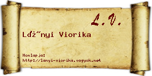 Lányi Viorika névjegykártya